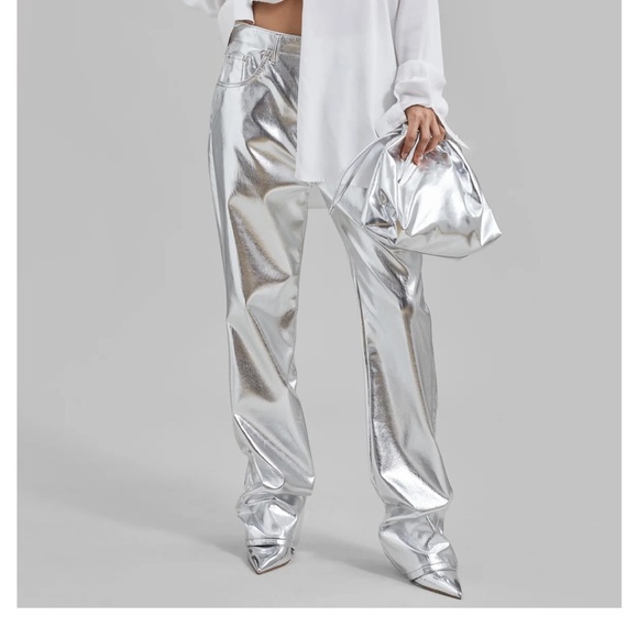 MORGAN FAUX LEATHER SMALL POUCH - SILVER - Picture 3 of 6